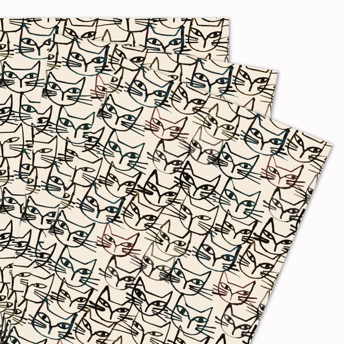 Inky Felines | 3 Gift Wrap Sheet