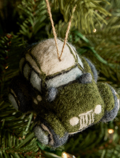 Southwold Christmas Country Car / Felt / Moss / Small