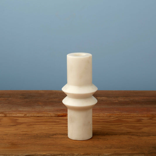 Aruna Marble Candlestick, Medium