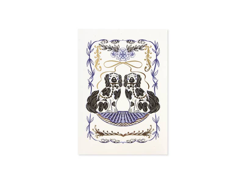 Staffordshire Dogs Pop-Up Card