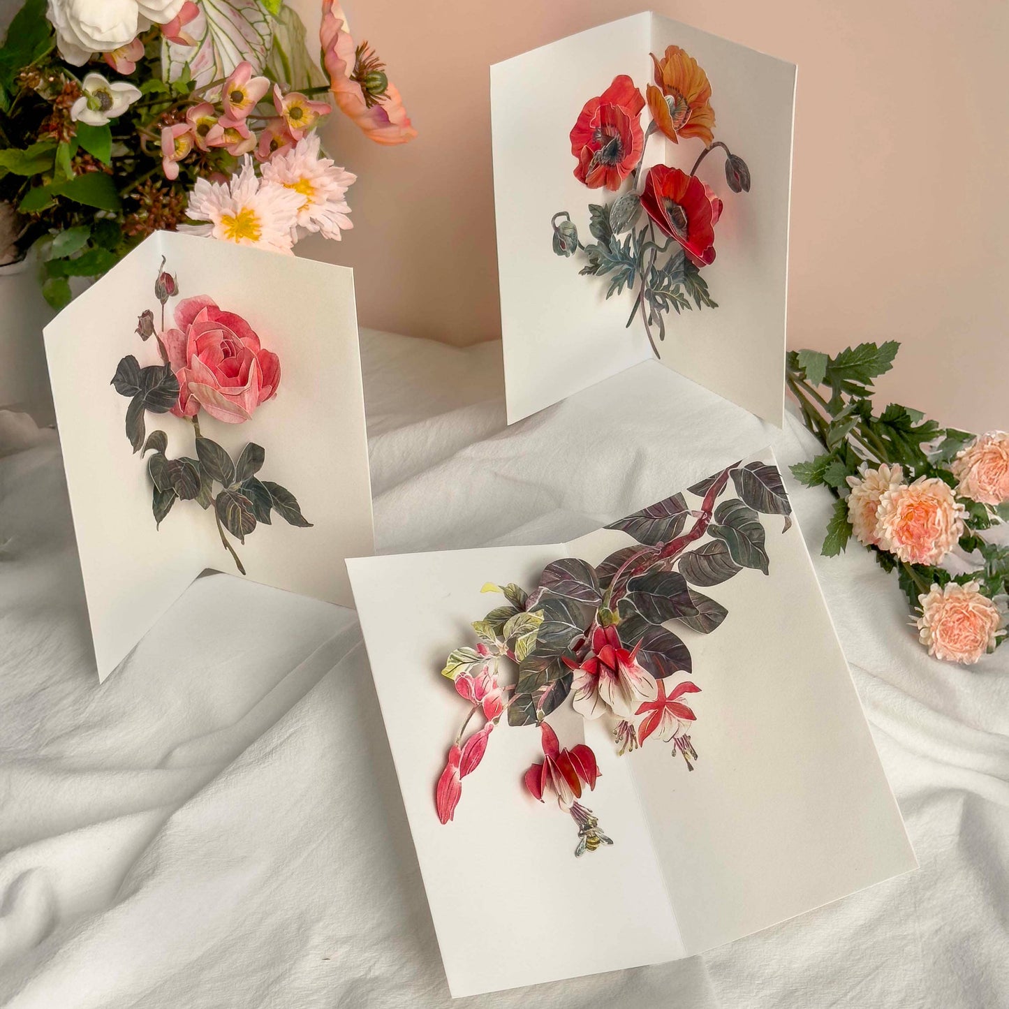 Fuchsia Pop-Up Card- Hiromi Takeda