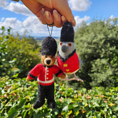 Handmade Felt Beefeater Pigeon London Souvenier Decoration
