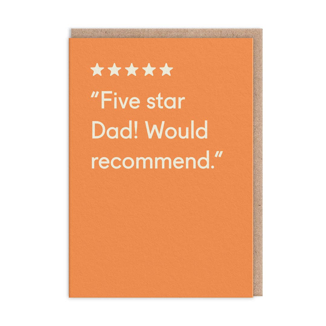 Five Star Dad Greeting Card