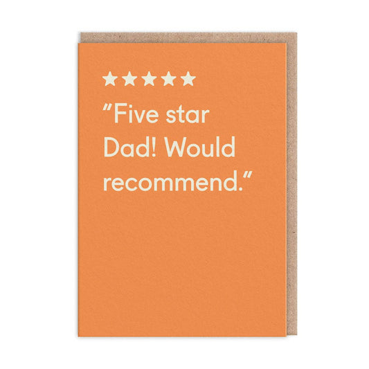 Five Star Dad Greeting Card