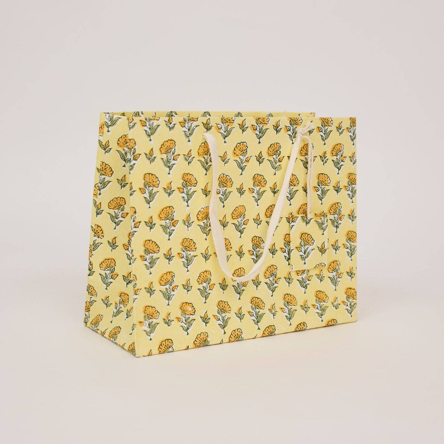 Hand Block Printed Gift Bags (Medium) Sunshine Refresh