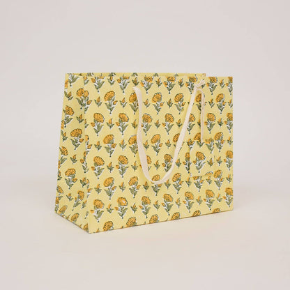 Hand Block Printed Gift Bags (Medium) Sunshine Refresh