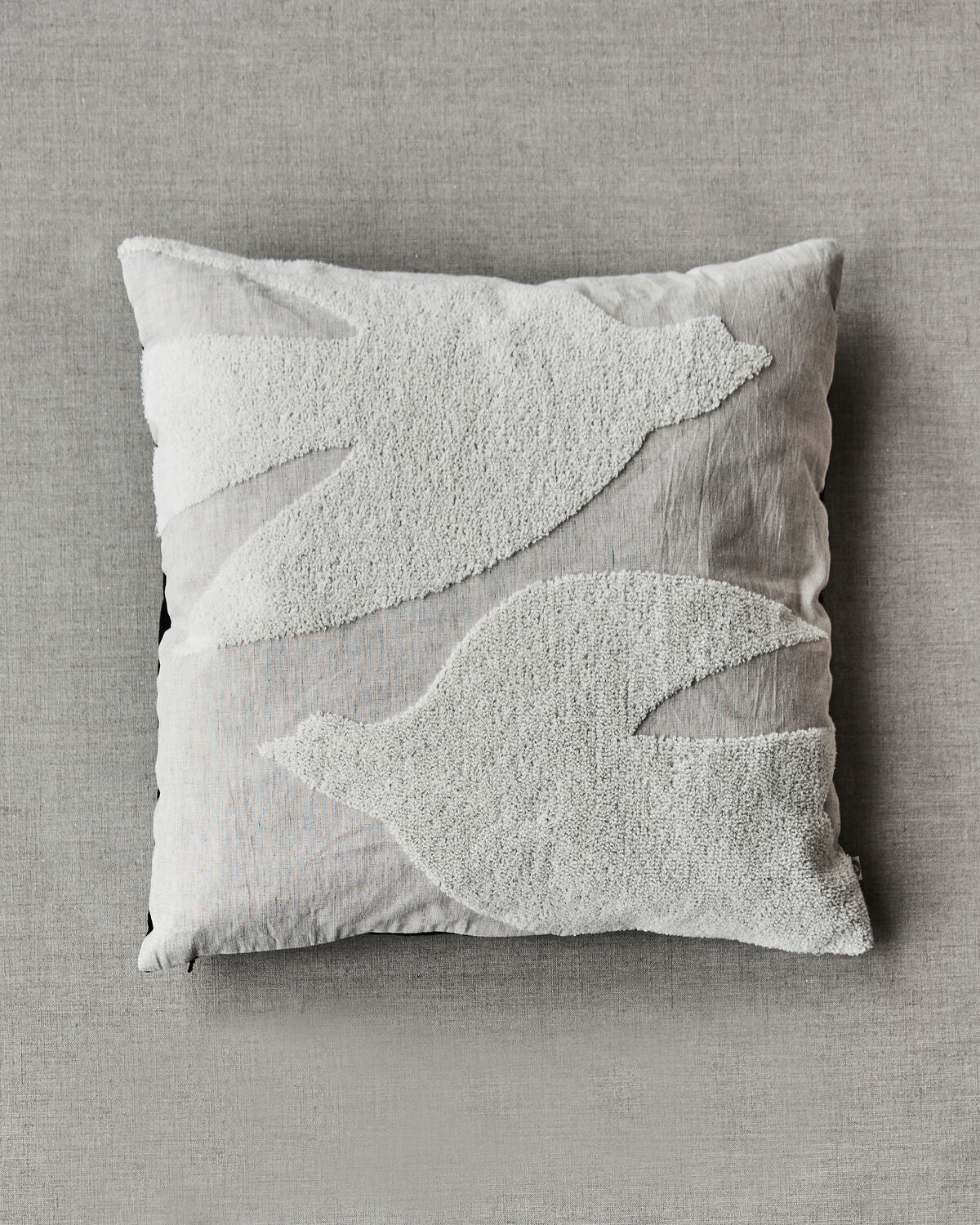 Bird Embroidered Cushion