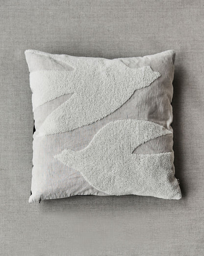 Bird Embroidered Cushion