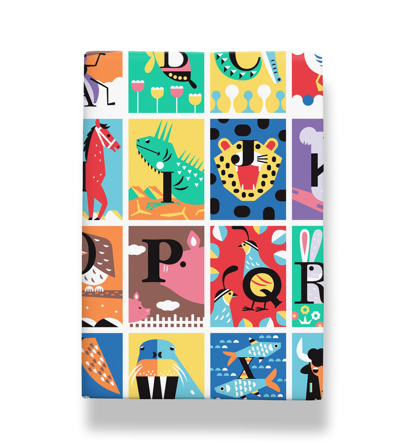 Colourful Alphabet Animal Gift Sheet Wrap