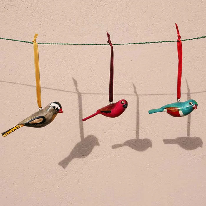 Wooden Ornament - Firefinch