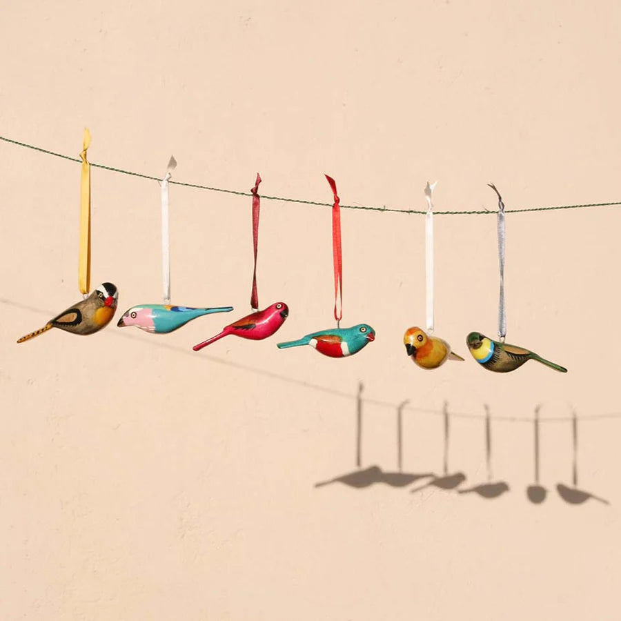 Wooden Ornament - Golden Weaver