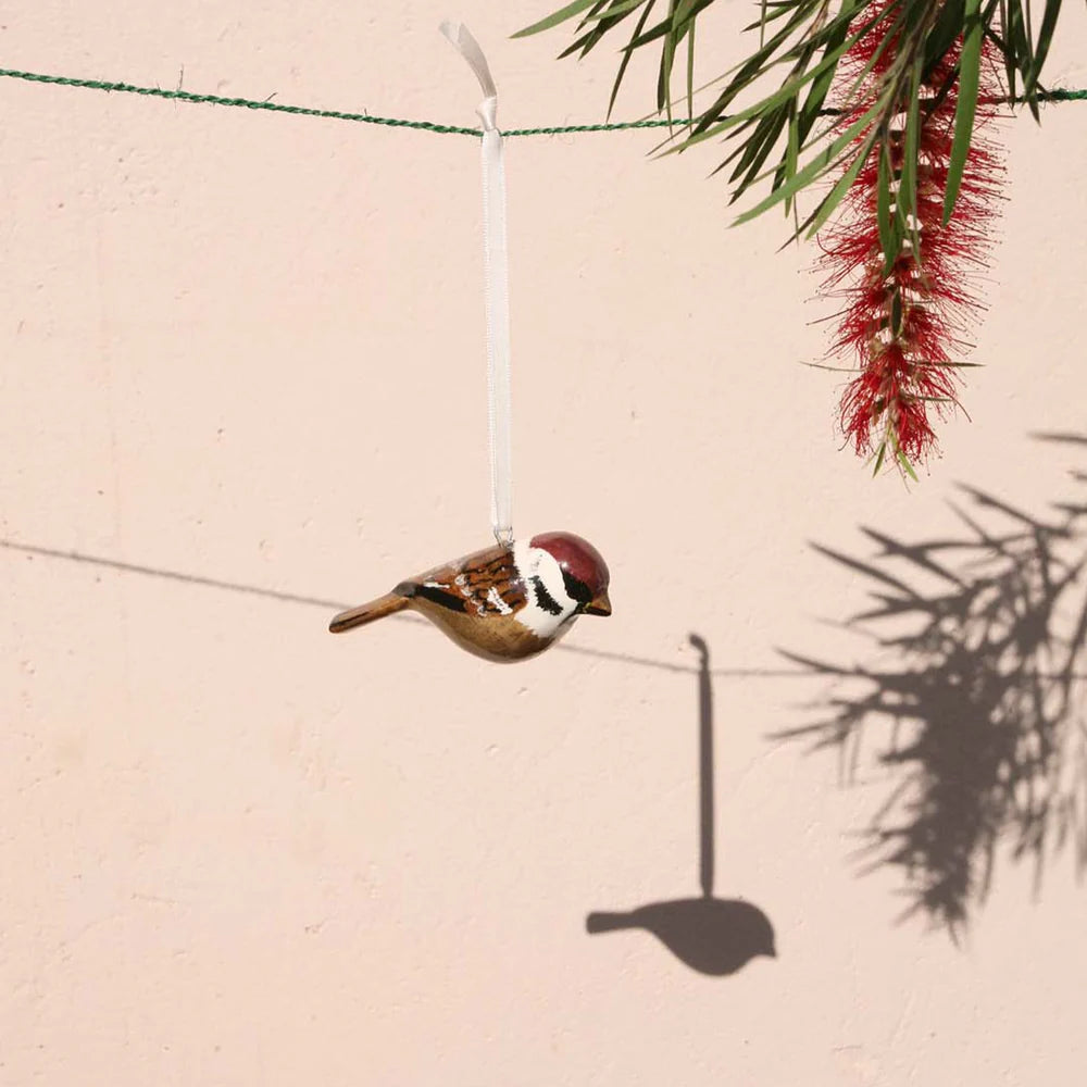 Wooden Ornament - Sparrow