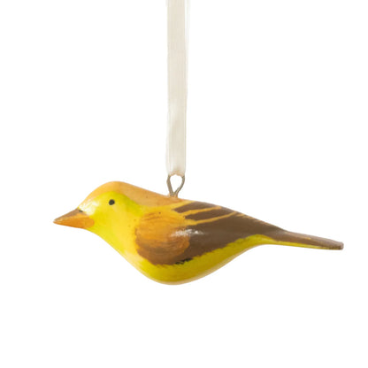 Wooden Ornament - Icterine Warbler
