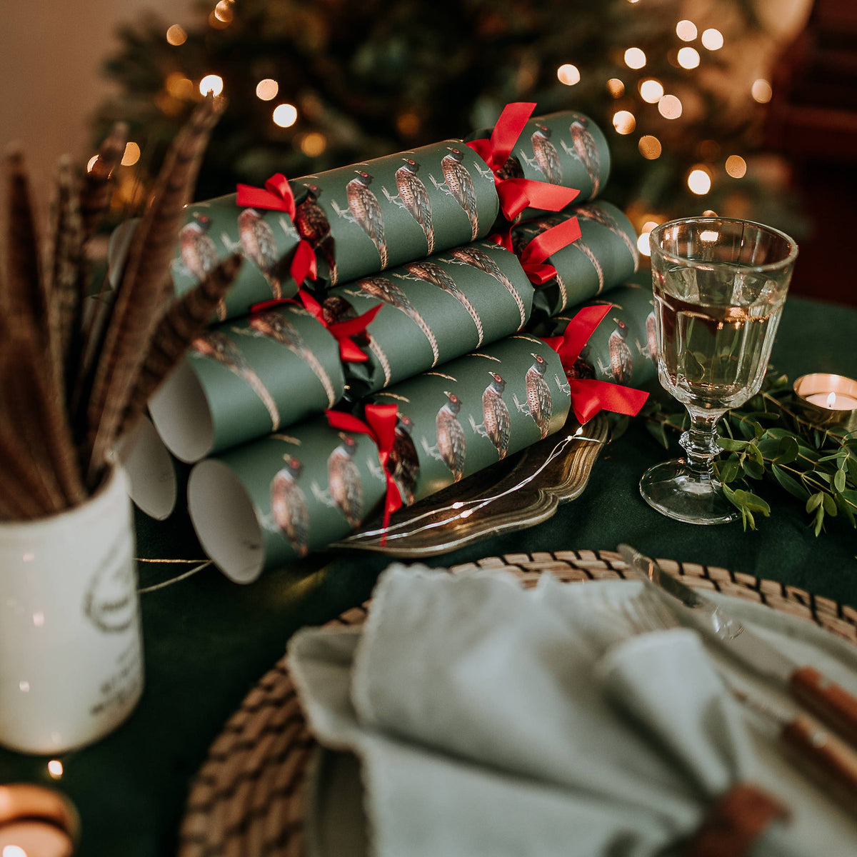 PHEASANT LUXURY CHRISTMAS CRACKERS