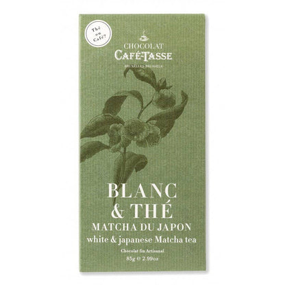 Cafe-Tasse Chocolate Bar 85g 
White Chocolate & Japanese Matcha Tea