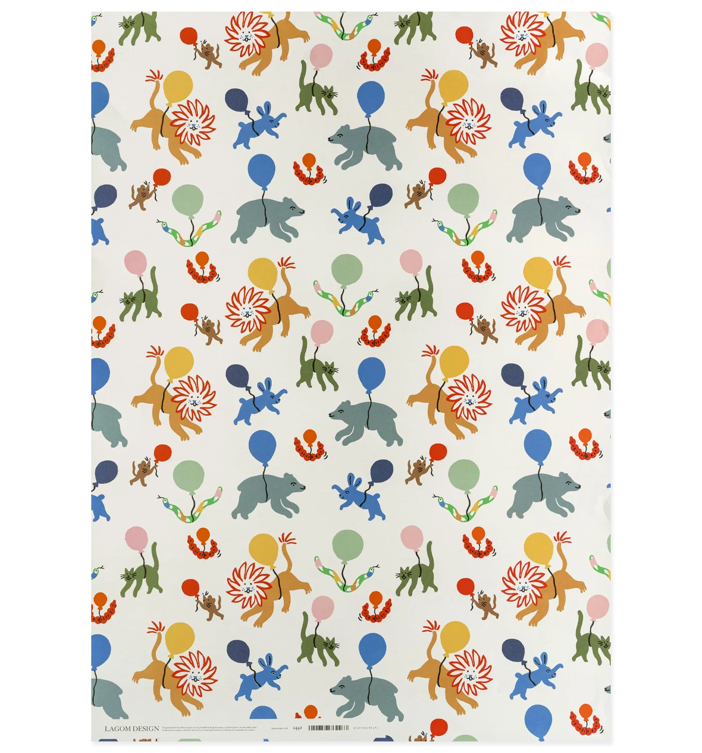 Floating Animals Sheet Gift Wrap