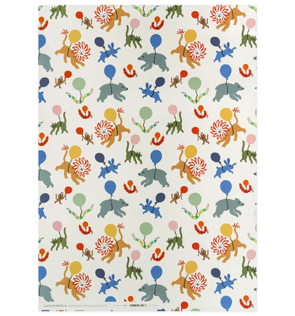 Floating Animals Sheet Gift Wrap