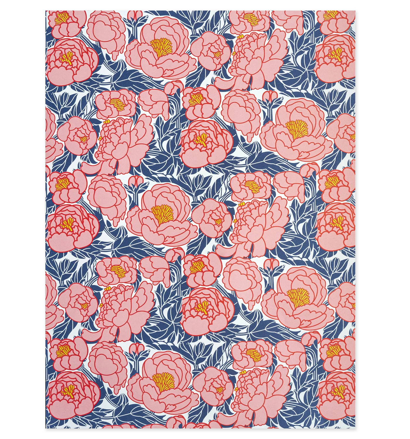 Peony Modern Floral Sheet Gift Wrap