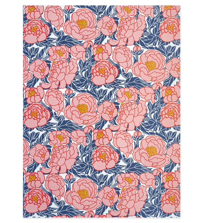 Peony Modern Floral Sheet Gift Wrap