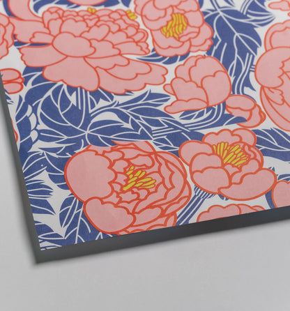 Peony Modern Floral Sheet Gift Wrap