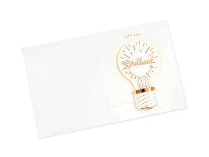 Lightbulb You Are Brilliant Pop-Up Greeting Card