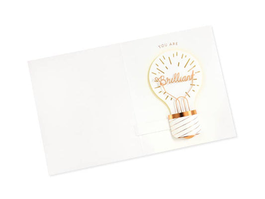Lightbulb You Are Brilliant Pop-Up Greeting Card