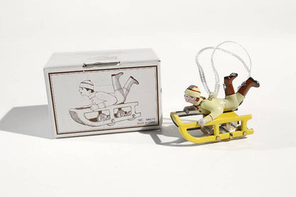 Decorative sled with boys