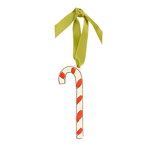 Hand-Painted Candy Cane Christmas Decoration / Gift Tag