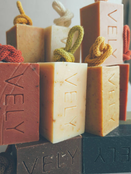Natural Handmade Soap On A Rope "Italian Summer"