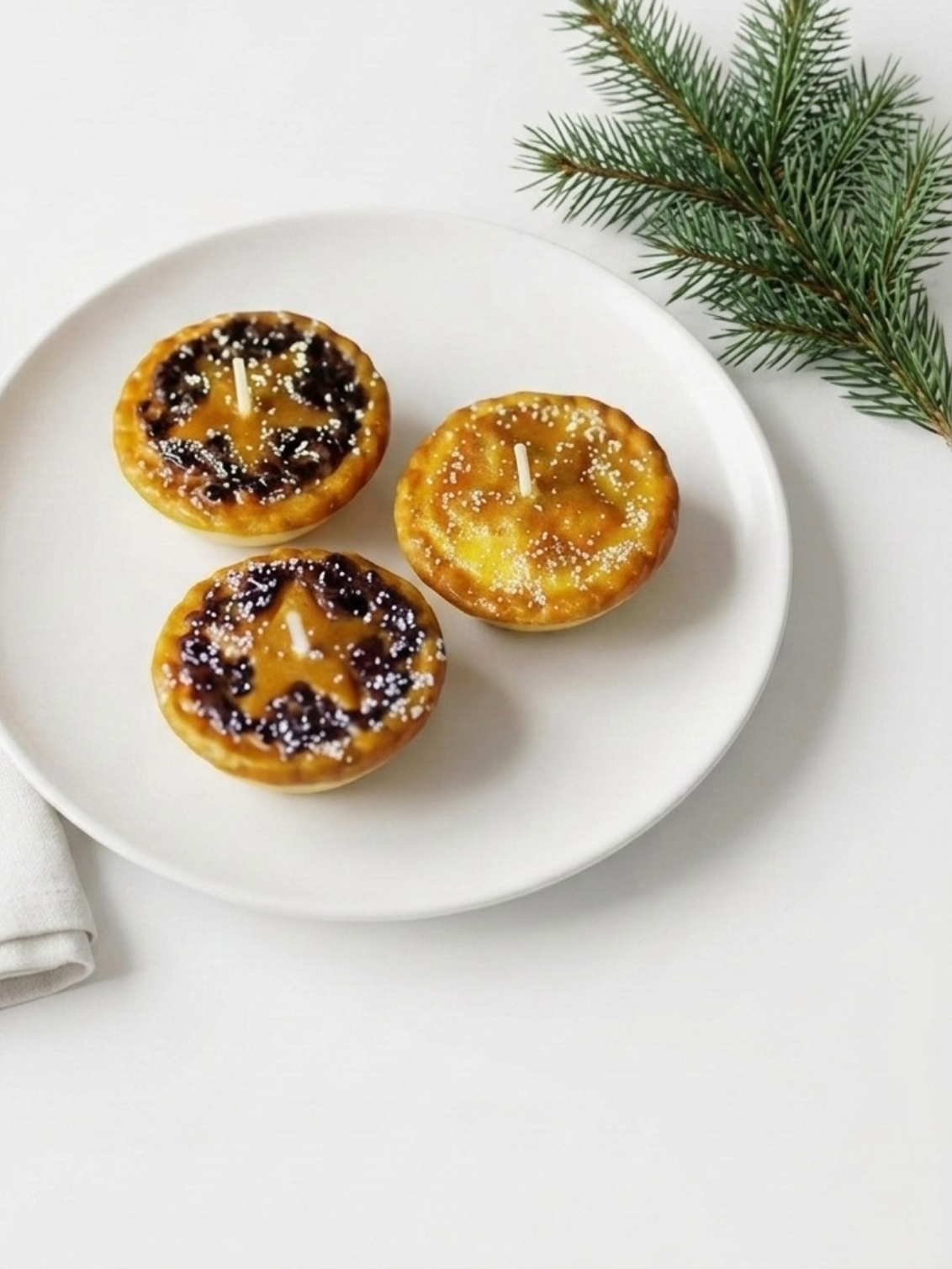 Mince Pie Candles: Single - Mince Top