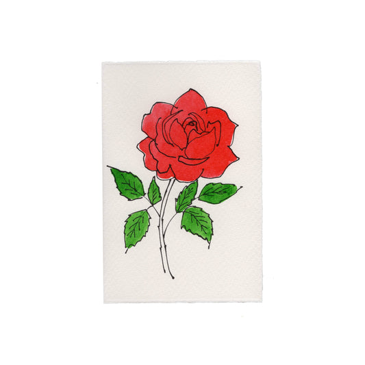 Rose Card: Red