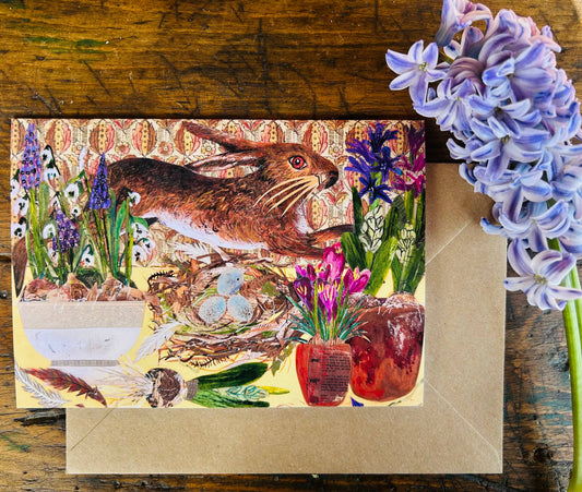 A5 Spring table blank greeting card 