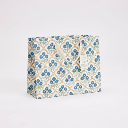 Hand Block Printed Gift Bags (Medium) - Indigo Collection