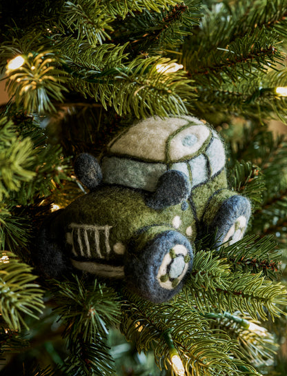 Southwold Christmas Country Car / Felt / Moss