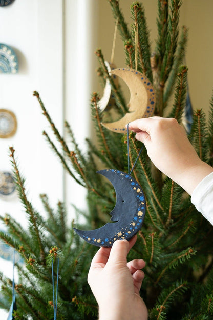 Midnight Man on the Moon Screen-Printed Board Decoration