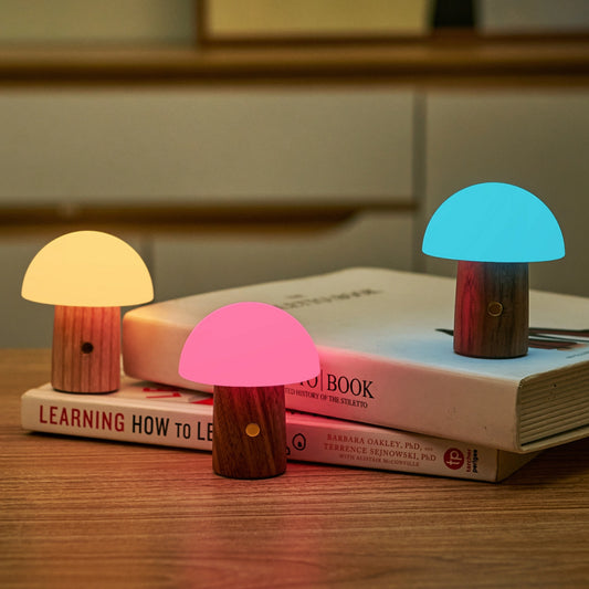Alice Mushroom Lamp - Super Mini  - Oak