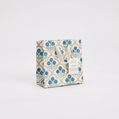 Hand Block Printed Gift Bags (Small) - Indigo Collection