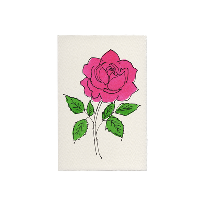 Rose Card: Red