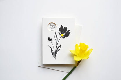 Floral Mother's Day Handcrafted Card - Letterpress Printed