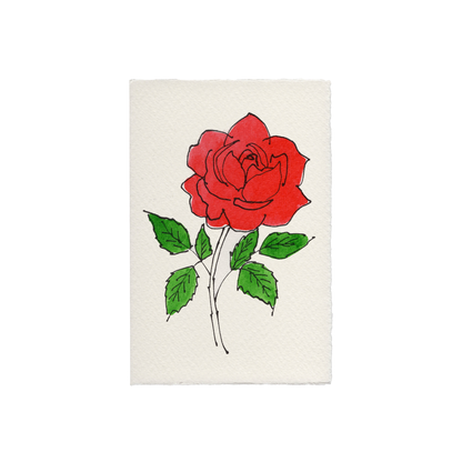 Rose Card: Red