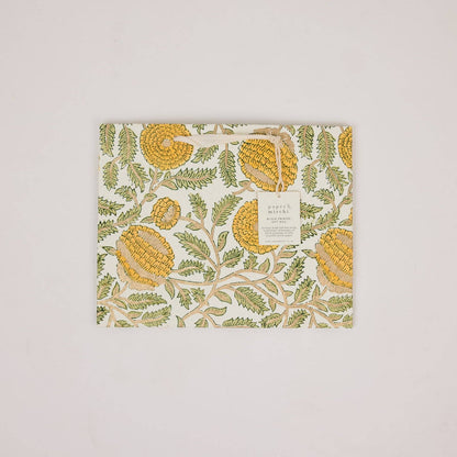 Hand Block Printed Gift Bags (Medium) Sunshine Refresh