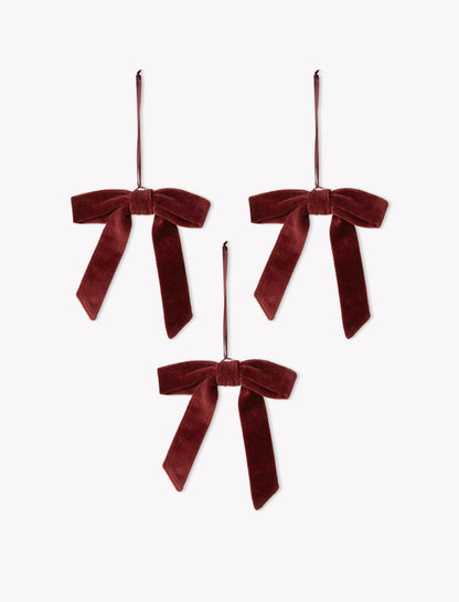 Hyde Christmas Bow - Berry / Set 3