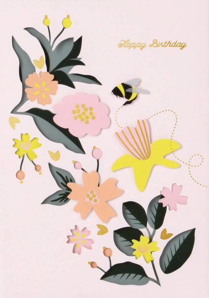 Floral Birthday Die-Cut Card