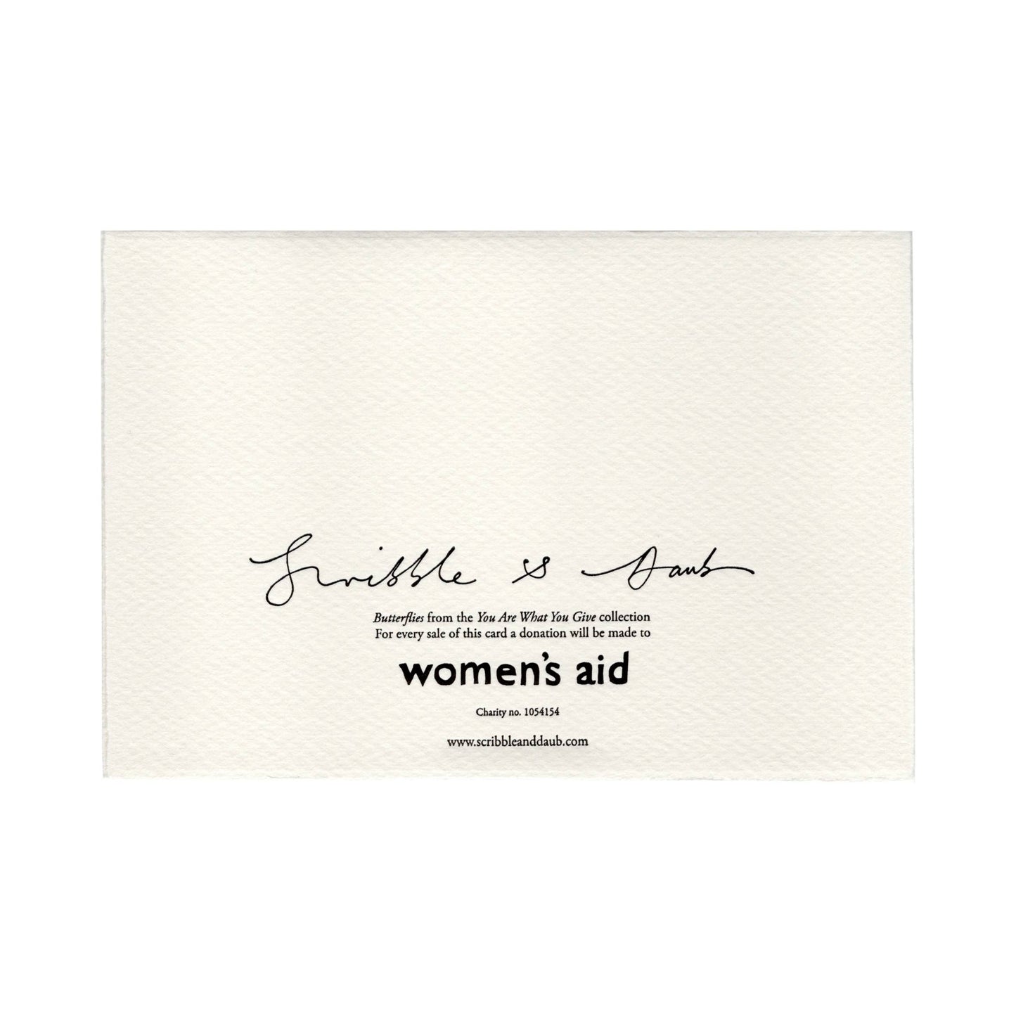 Butterflies Card (for the charity 'Women's Aid')
