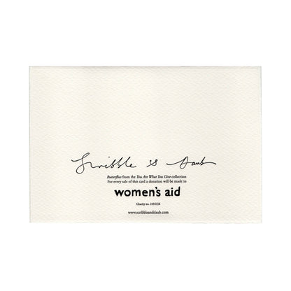 Butterflies Card (for the charity 'Women's Aid')