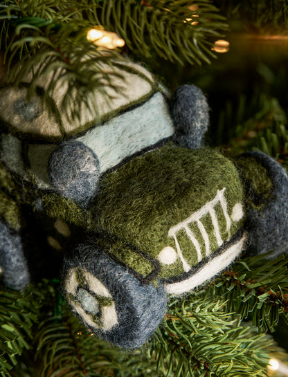 Southwold Christmas Country Car / Felt / Moss