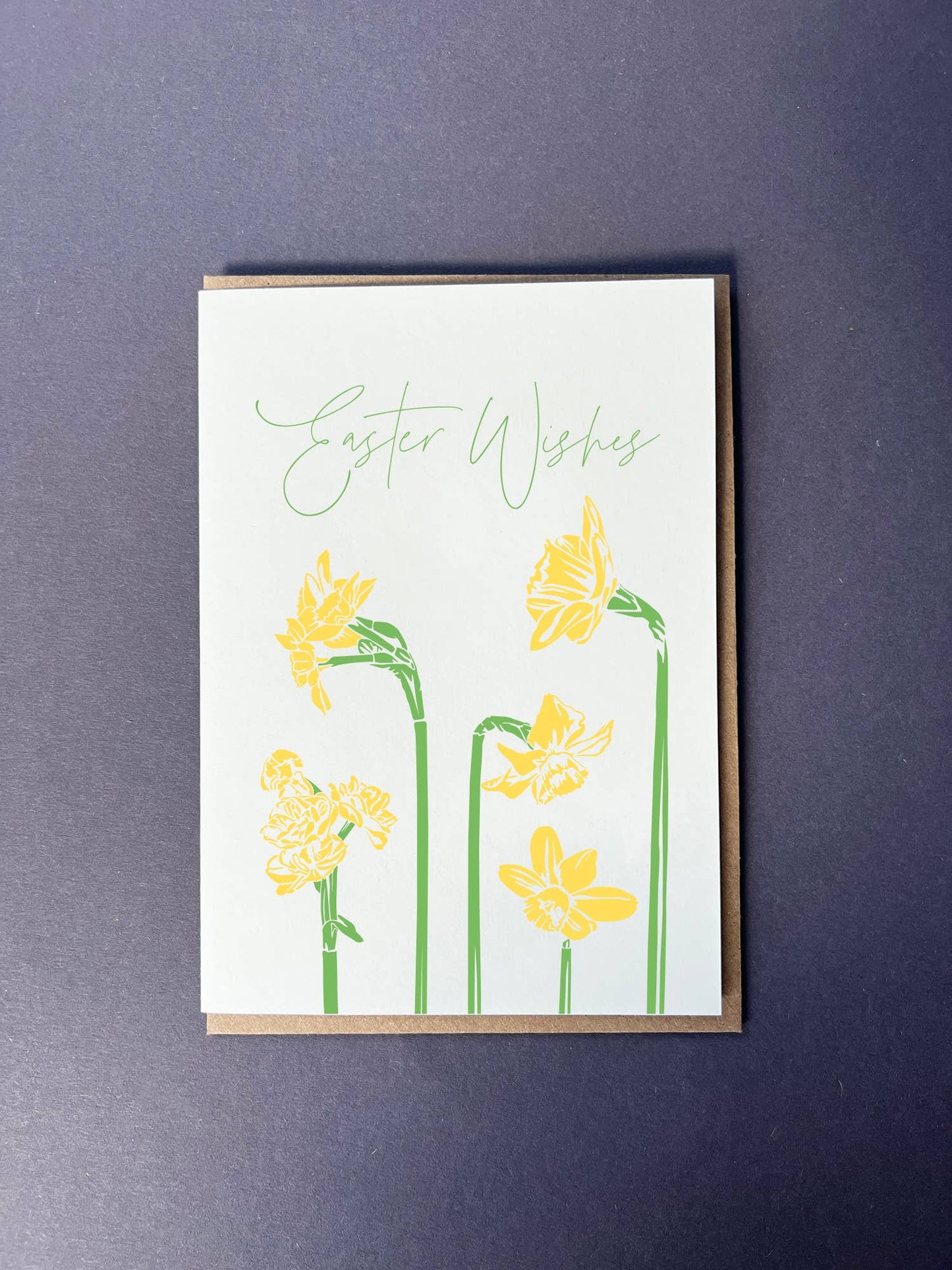 Daffodils Easter Letterpress Card | Easter Wishes Card