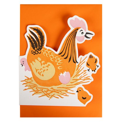 Mother Hen | Letterpress Cards | Cut-out Cards