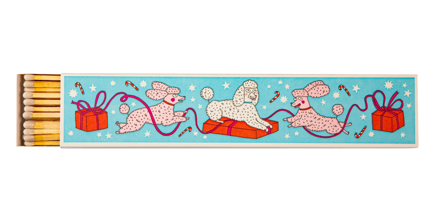 Archivist Extra Long Matches - Christmas Poodles