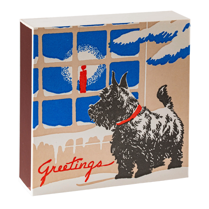 Archivist Square Box Matches - Scotty Dog